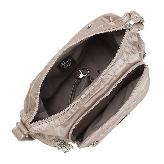 Kipling Gabbie Small Metallic Crossbodytassen Zilver | België 2072YX